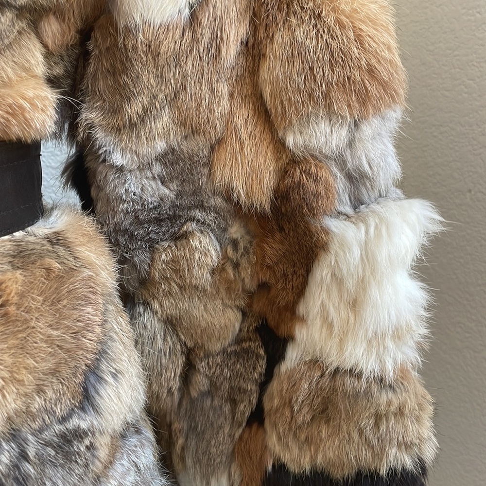 Amazing Patchwork Rabbit Fur Jacket - image 7